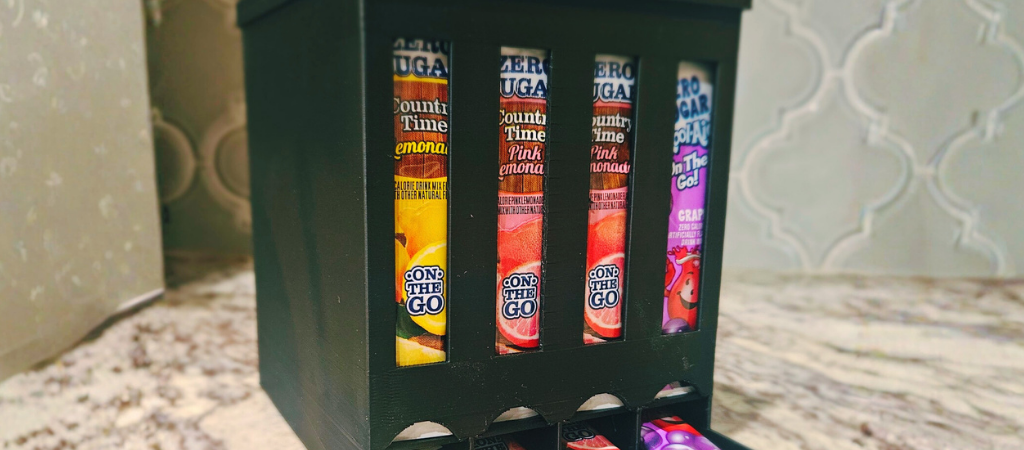 Gravity-Fed Drink Mix Dispenser m/ skjágluggum