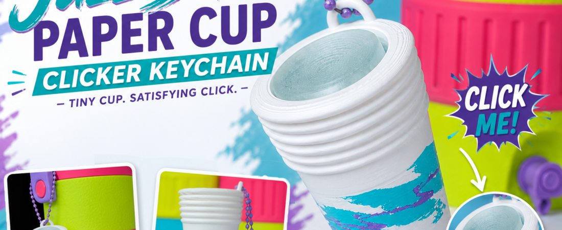 Jazz Paper Cup lyklakippa smellir fyrir dósakælir