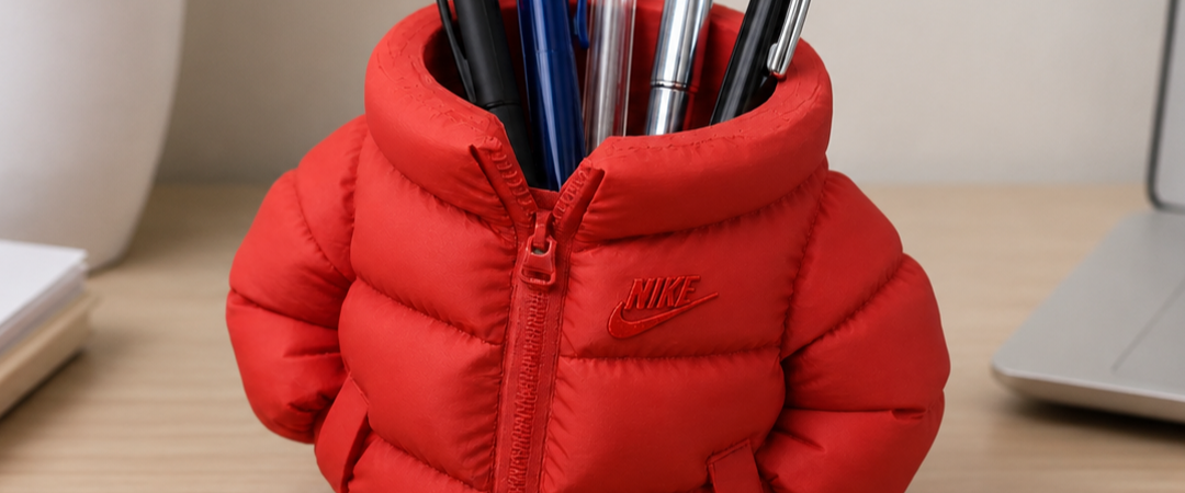 Puffer Jacket pennahaldari – skrifborðsskipuleggjari
