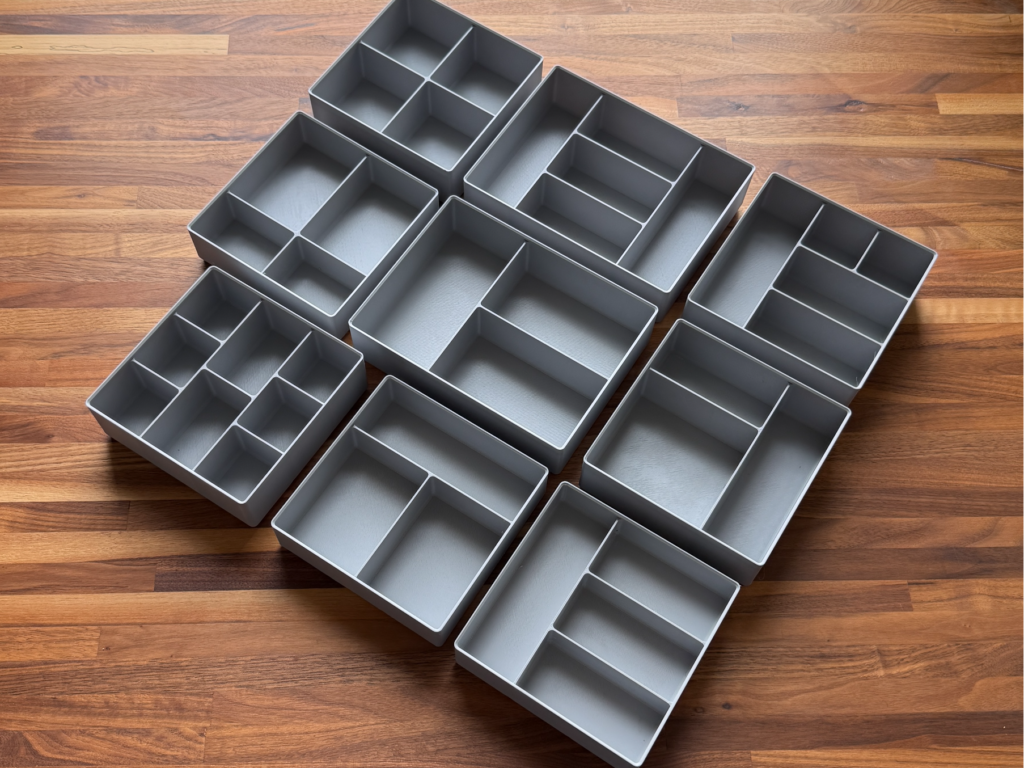 Gridfinity Multi-Compartment Bin Collection