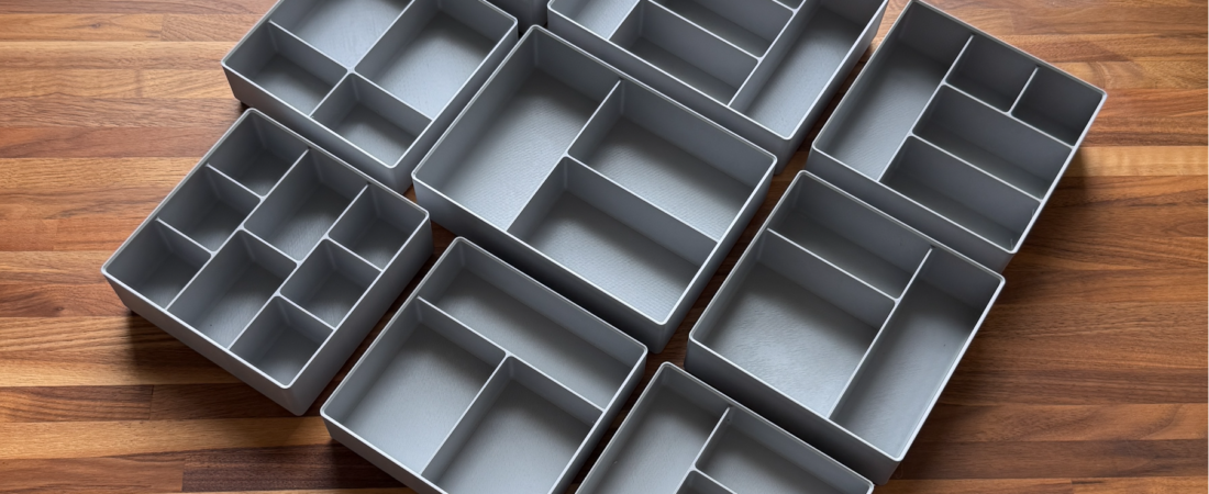 Gridfinity Multi-Compartment Bin Collection