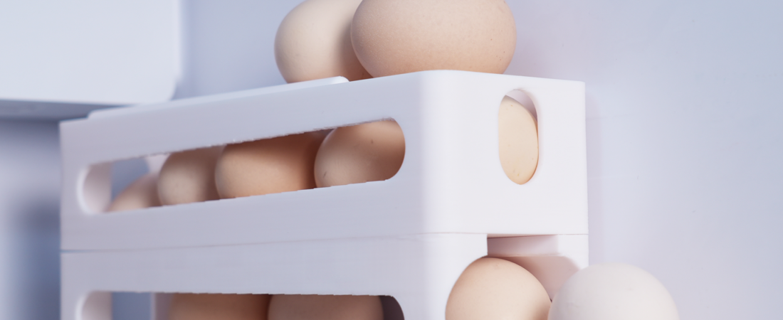Eggvelting, stöflun rekki