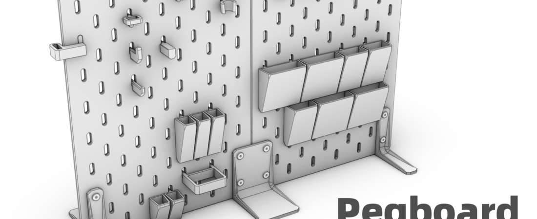 Pegboard skrifborðsstandur