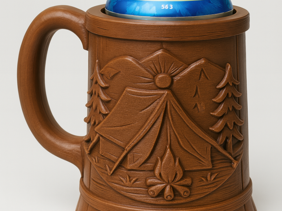 Bierkrug, Campingdesign , Dosenbierkrug