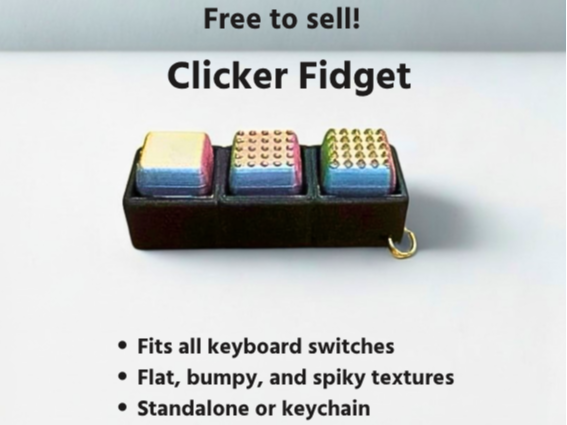 Frjáls-til-selja textured Fidget Clicker