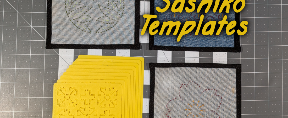 Sashiko sniðmát – blómaform