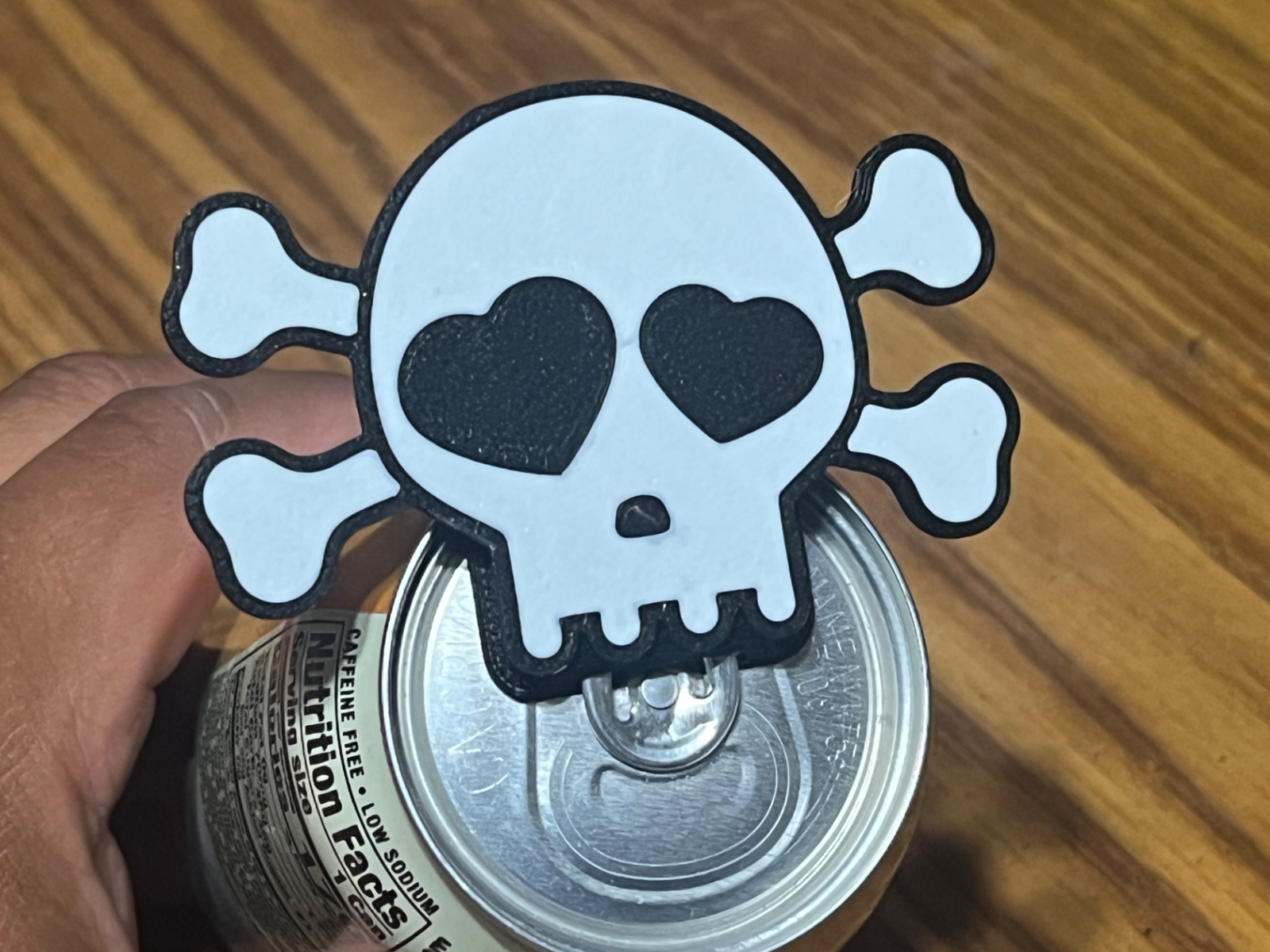 Heart Skull Pop Dósaflipaopnari