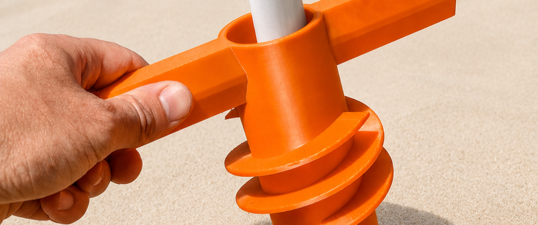 Strandregnhlífarfesting – Einfalt, gagnlegt, gagnlegt