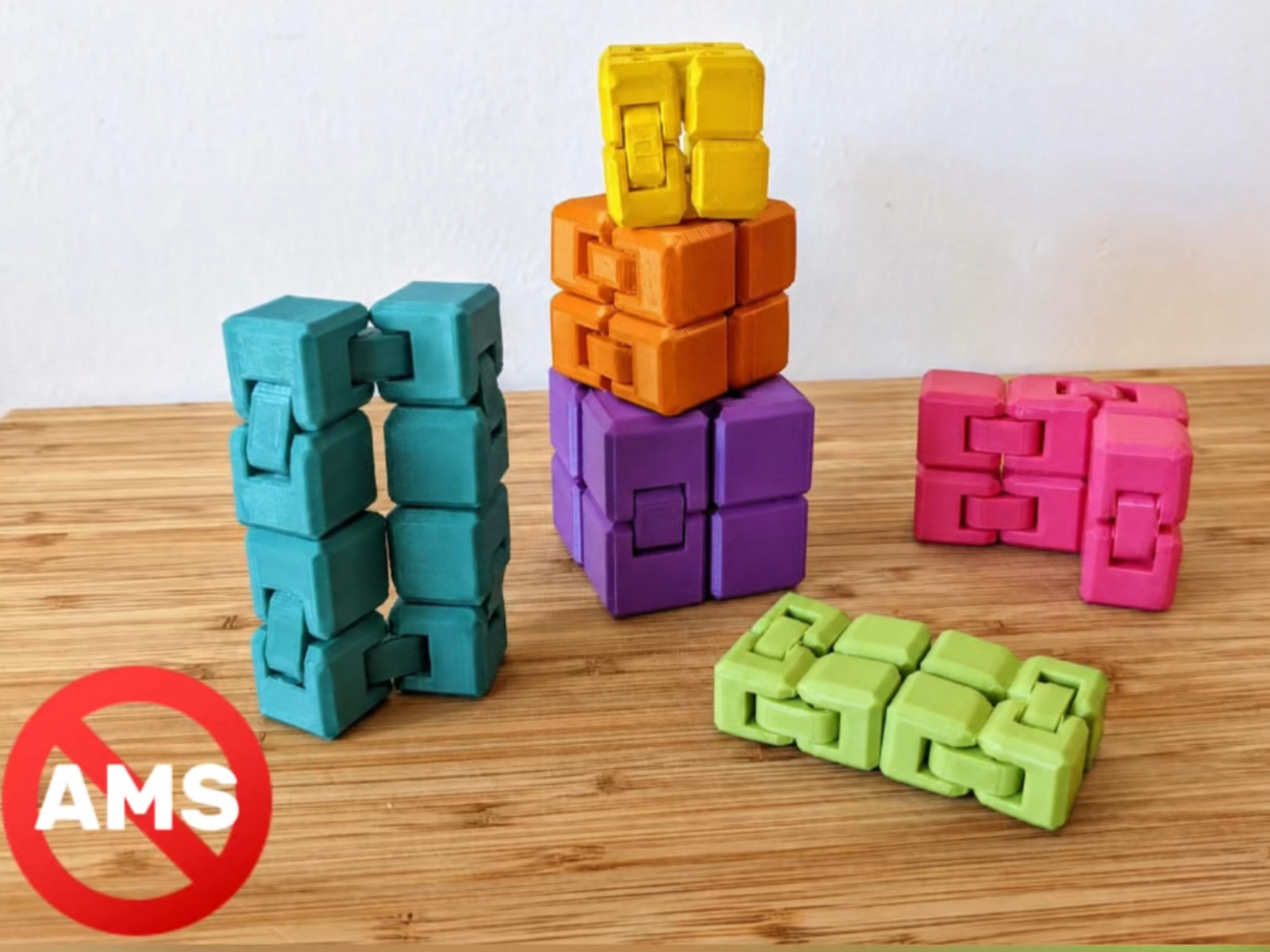 Sterkur Infinity Cube – auðvelt að prenta í þrívídd