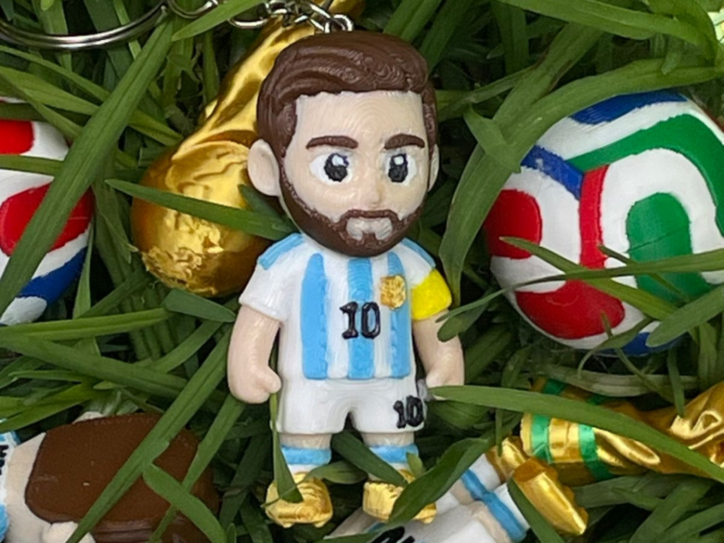 Lionel Messi Chibi lyklakippa – 3D prentanleg