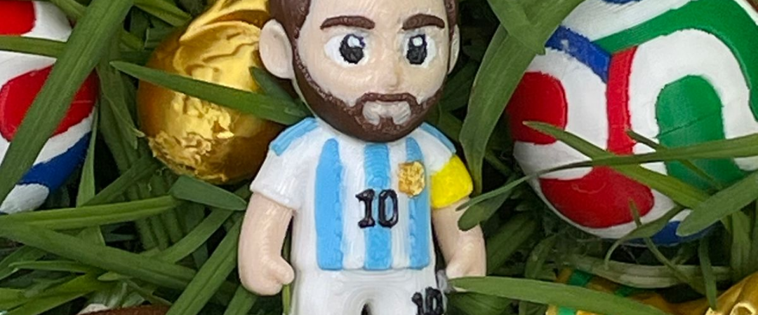 Lionel Messi Chibi lyklakippa – 3D prentanleg