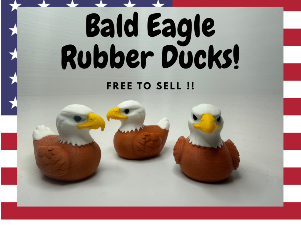 Bald Eagle gúmmíendur - ókeypis til sölu!