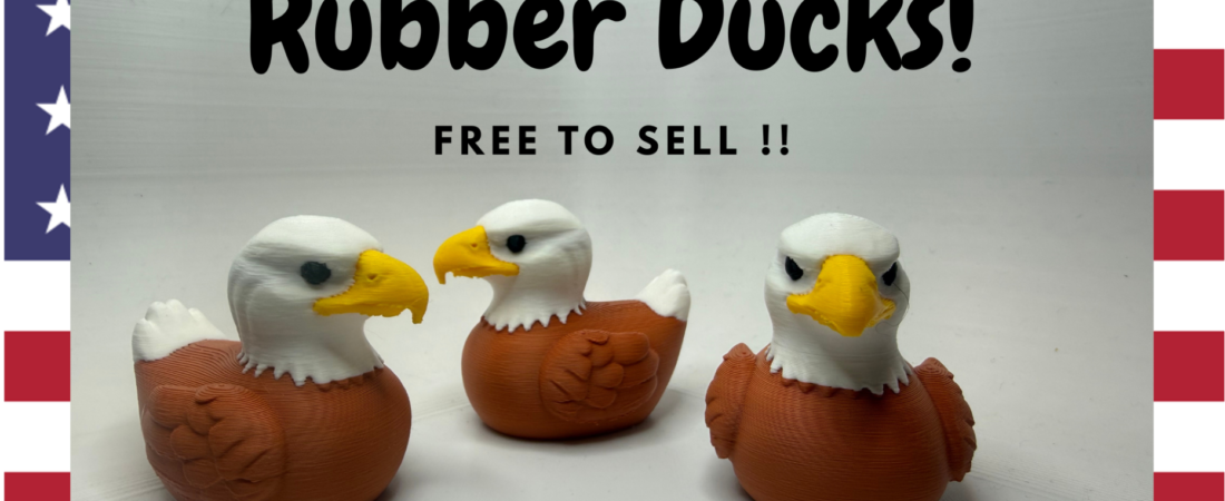 Bald Eagle gúmmíendur – ókeypis til sölu!