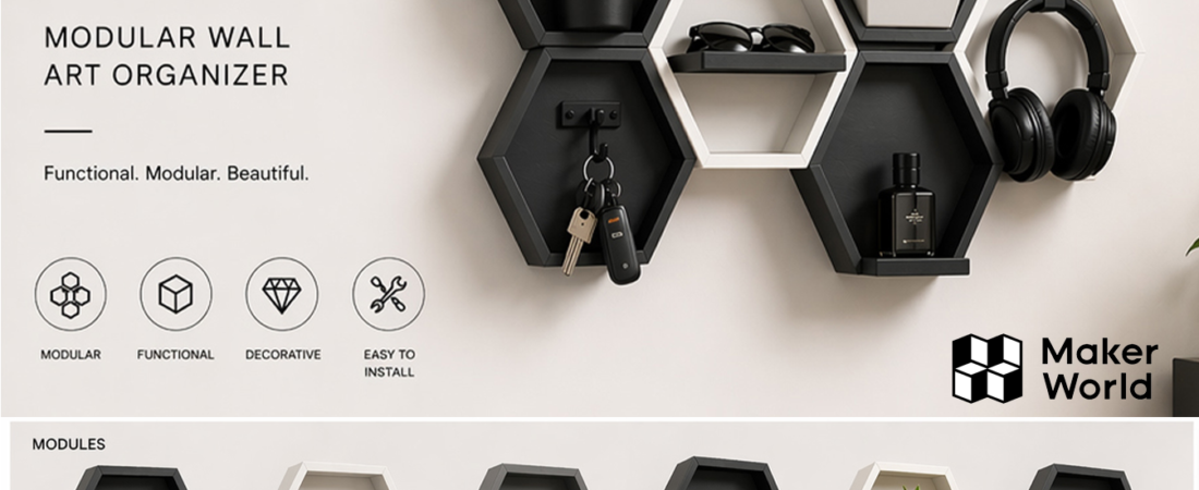 HEXA Gallery — Modular Wall Art Organizer