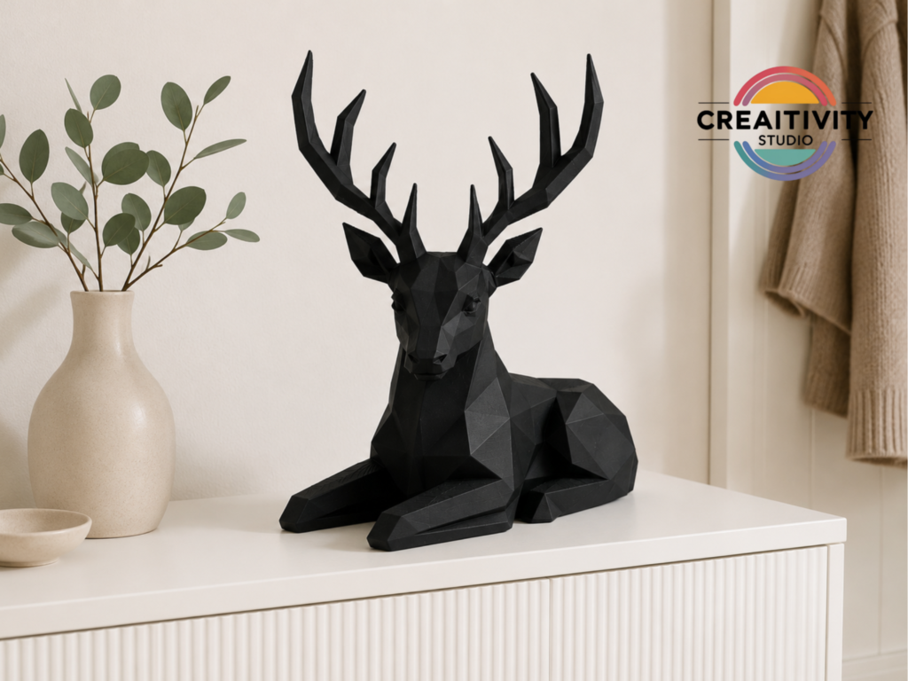 Low Poly - Hirsch "Fjorn" - Ókeypis viðskiptanotkun