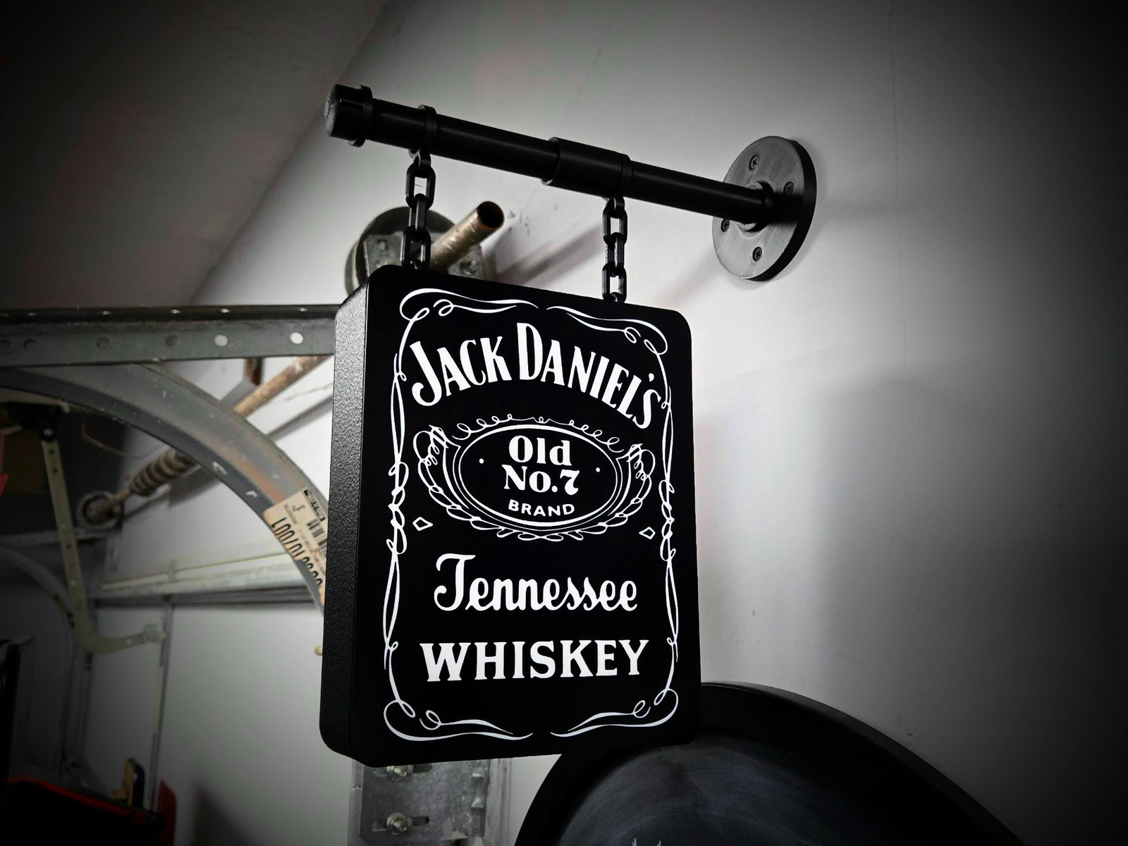 JACK DANIELS ~ 2-hliða hangandi kráarstíll ljóskassa