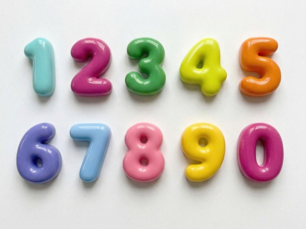 Bubble Numbers Wall Art