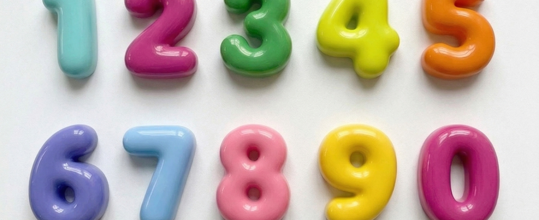 Bubble Numbers Wall Art