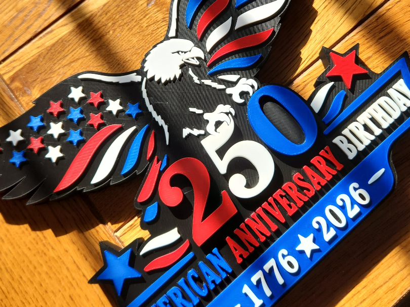 250 ára afmæli American Birthday Eagle Wall Art