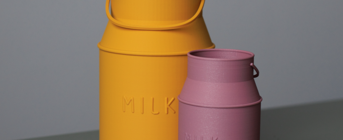 Skreyttur Vintage Milk Can Vasi