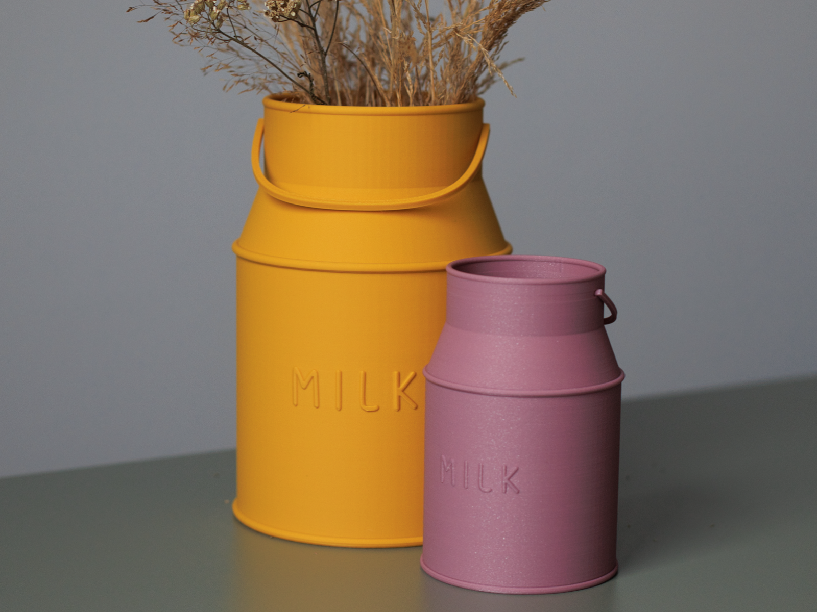 Skreyttur Vintage Milk Can Vasi