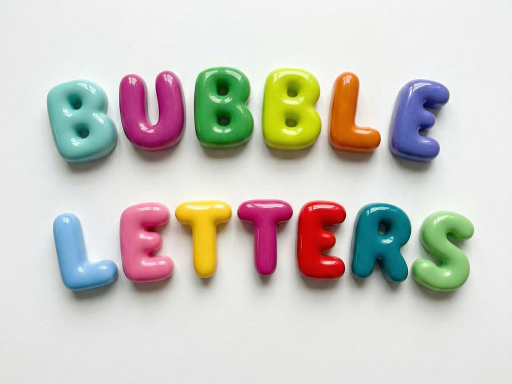 Bubble Letters Wall Art