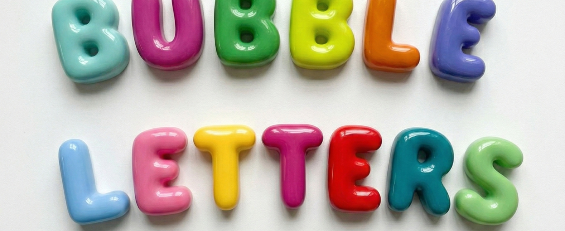 Bubble Letters Wall Art