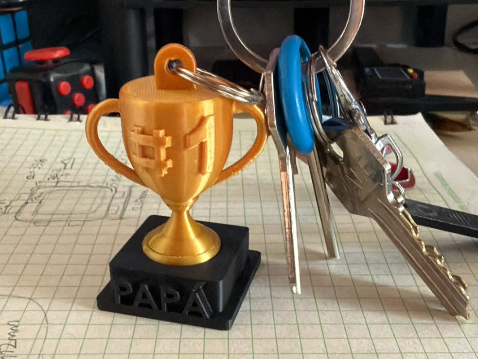 Trophy lyklakippa fyrir föðurdagsgjöf pabba