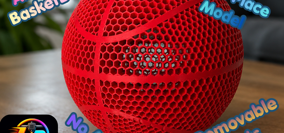 3D prentuð lífsstór loftminni körfubolti !!!