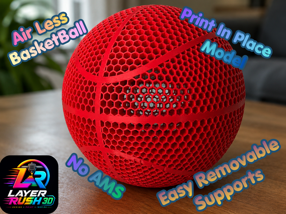 3D prentuð lífsstór loftminni körfubolti !!!