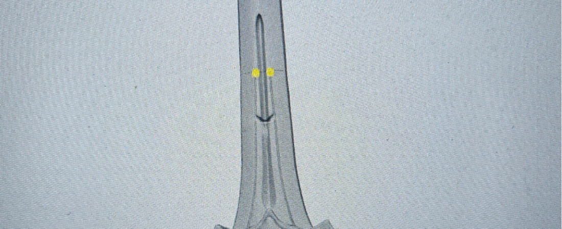 H maður sverð 750 mm