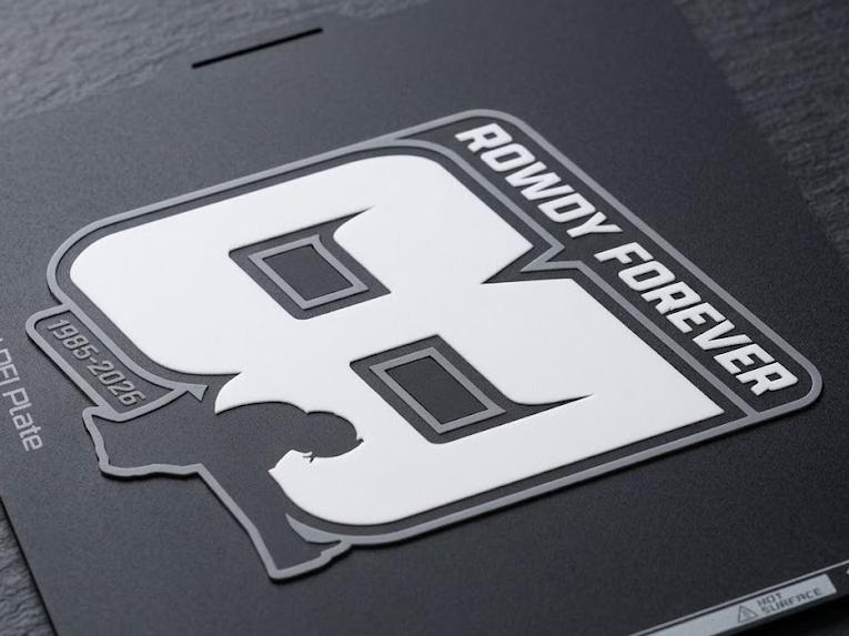 Kyle Busch Rowdy Forever placa.