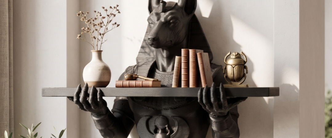 Egypski guðinn Anubis vegghilluskjár
