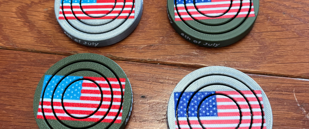Hálfhundrað ára afmæli fidget spinner í American Flag