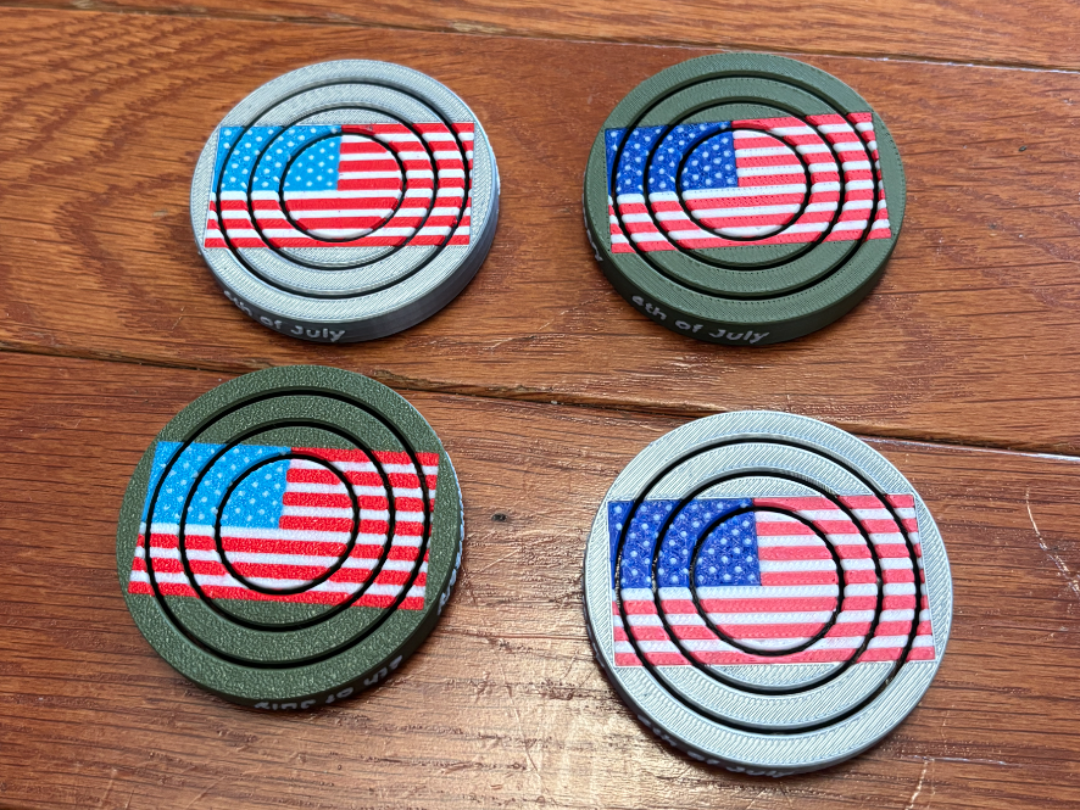 Hálfhundrað ára afmæli fidget spinner í American Flag